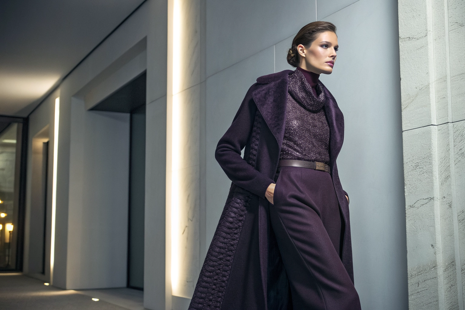 Stunning premium editorial fashion dress showcasing high-end tailoring